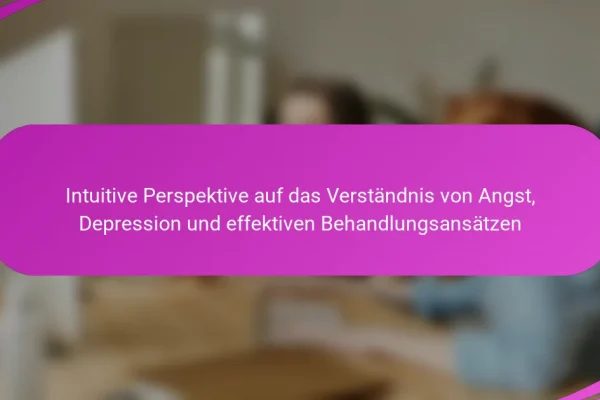 Intuitive Perspektive auf das Verständnis von Angst, Depression und effektiven Behandlungsansätzen