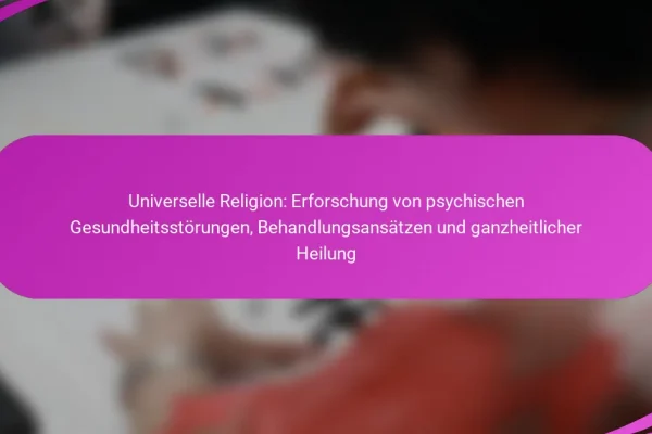 Universelle Religion: Erforschung von psychischen Gesundheitsstörungen, Behandlungsansätzen und ganzheitlicher Heilung